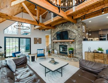 Fireplace in Vacation Home at Deep Creek Lake