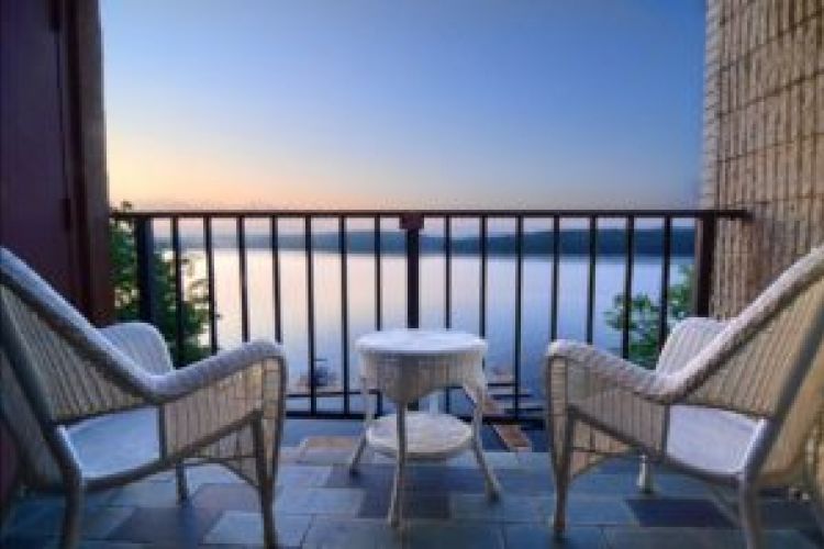 Will O' The Wisp Sunrise Sunrise over Balcony at Deep Creek Lake